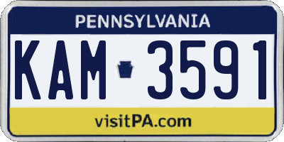 PA license plate KAM3591
