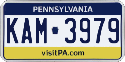 PA license plate KAM3979