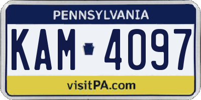 PA license plate KAM4097