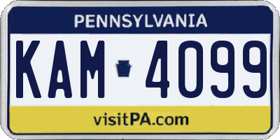 PA license plate KAM4099