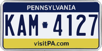 PA license plate KAM4127