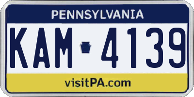 PA license plate KAM4139