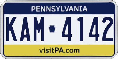 PA license plate KAM4142