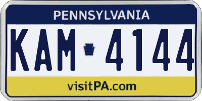 PA license plate KAM4144