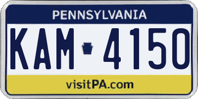 PA license plate KAM4150