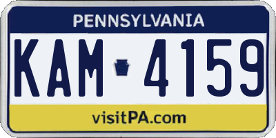PA license plate KAM4159