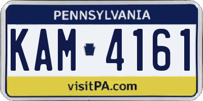 PA license plate KAM4161