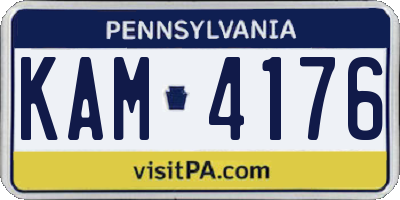 PA license plate KAM4176
