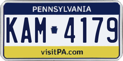 PA license plate KAM4179