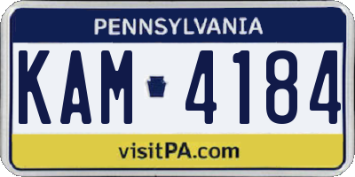 PA license plate KAM4184