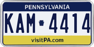 PA license plate KAM4414