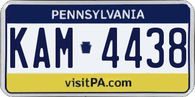 PA license plate KAM4438