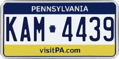PA license plate KAM4439
