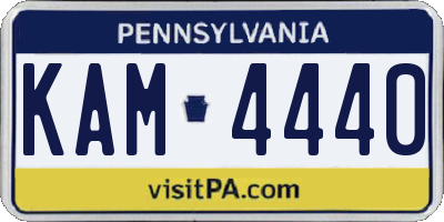 PA license plate KAM4440