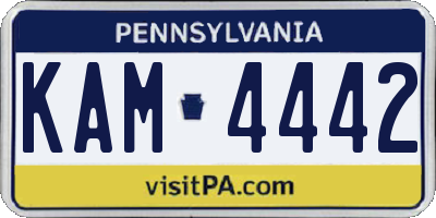 PA license plate KAM4442
