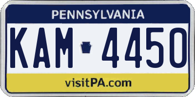 PA license plate KAM4450