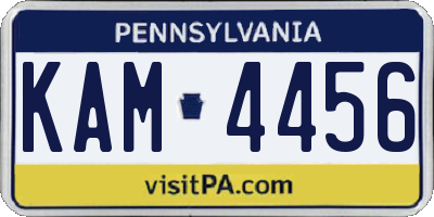PA license plate KAM4456