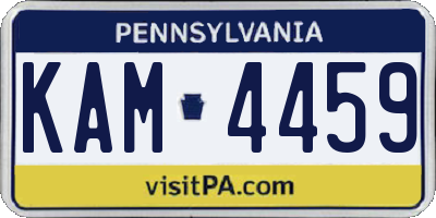 PA license plate KAM4459