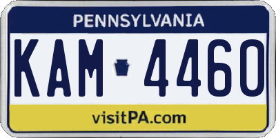 PA license plate KAM4460