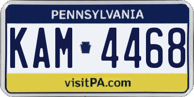 PA license plate KAM4468