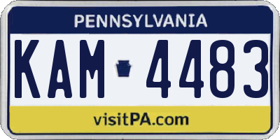 PA license plate KAM4483