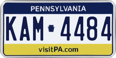 PA license plate KAM4484