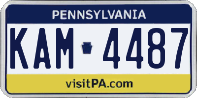 PA license plate KAM4487