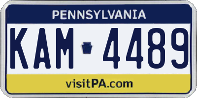 PA license plate KAM4489