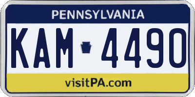 PA license plate KAM4490