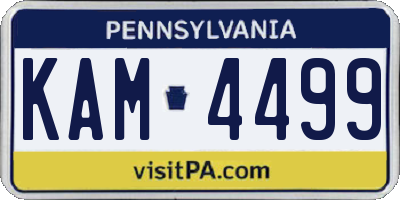 PA license plate KAM4499