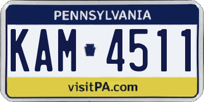 PA license plate KAM4511