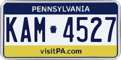 PA license plate KAM4527