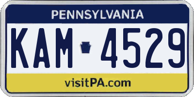 PA license plate KAM4529