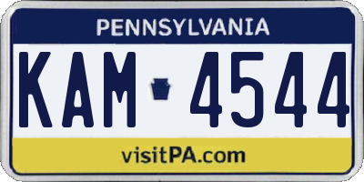 PA license plate KAM4544