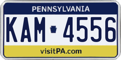 PA license plate KAM4556