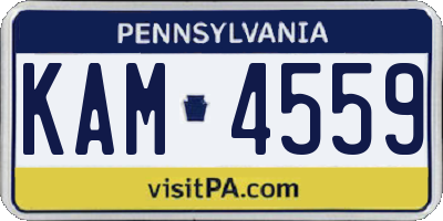 PA license plate KAM4559
