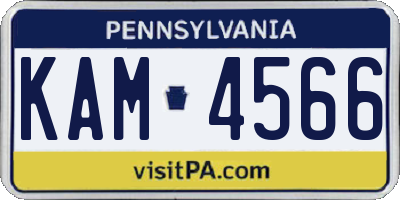 PA license plate KAM4566