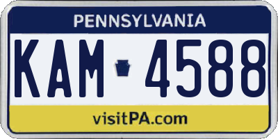 PA license plate KAM4588
