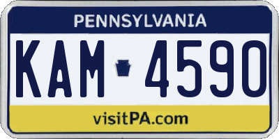 PA license plate KAM4590