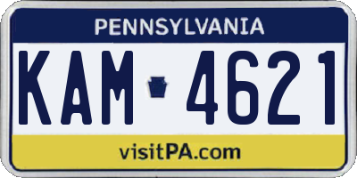 PA license plate KAM4621