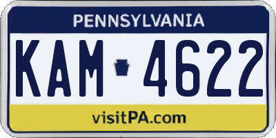 PA license plate KAM4622