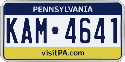 PA license plate KAM4641
