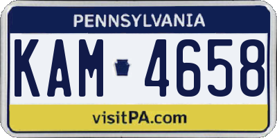PA license plate KAM4658