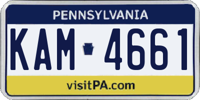 PA license plate KAM4661