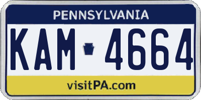 PA license plate KAM4664