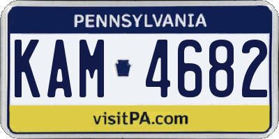 PA license plate KAM4682