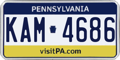 PA license plate KAM4686