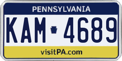 PA license plate KAM4689