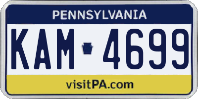 PA license plate KAM4699