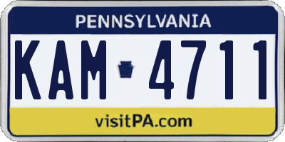 PA license plate KAM4711